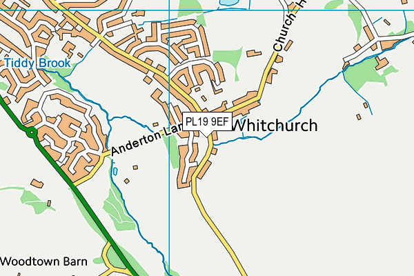 PL19 9EF map - OS VectorMap District (Ordnance Survey)