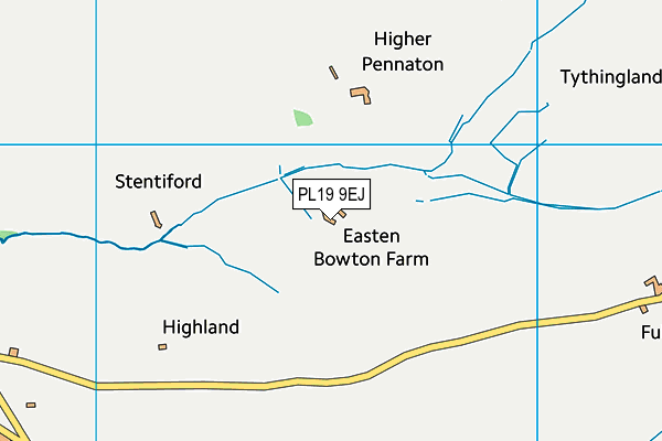 PL19 9EJ map - OS VectorMap District (Ordnance Survey)