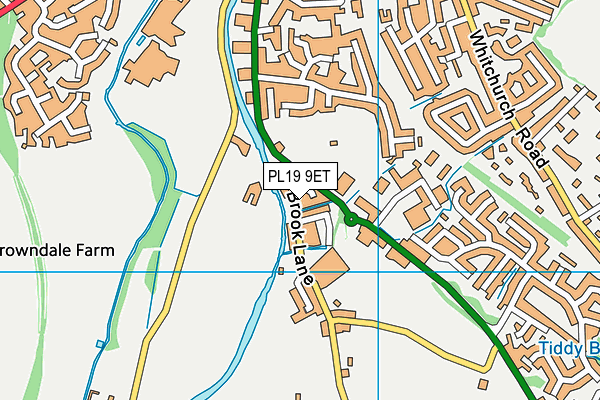 PL19 9ET map - OS VectorMap District (Ordnance Survey)