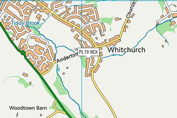 PL19 9EX map - OS VectorMap District (Ordnance Survey)