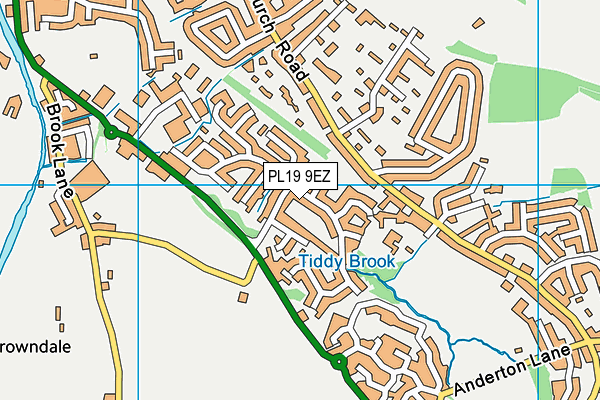 PL19 9EZ map - OS VectorMap District (Ordnance Survey)