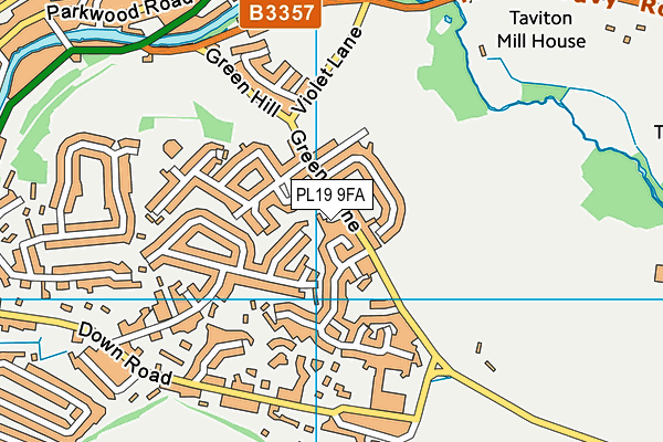 PL19 9FA map - OS VectorMap District (Ordnance Survey)