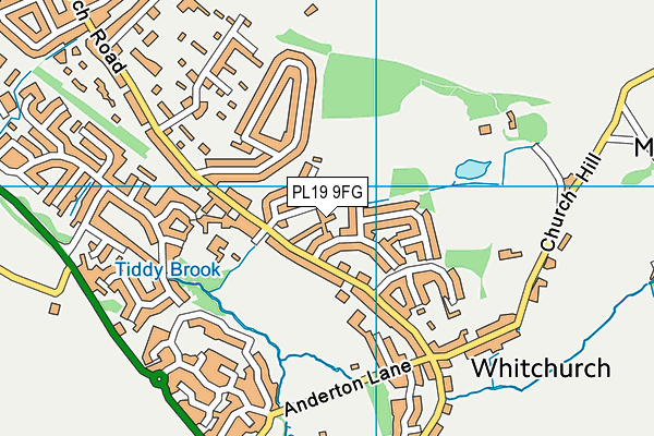 PL19 9FG map - OS VectorMap District (Ordnance Survey)