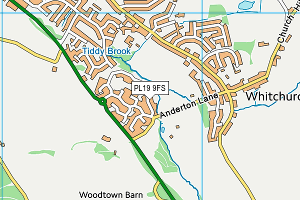 PL19 9FS map - OS VectorMap District (Ordnance Survey)