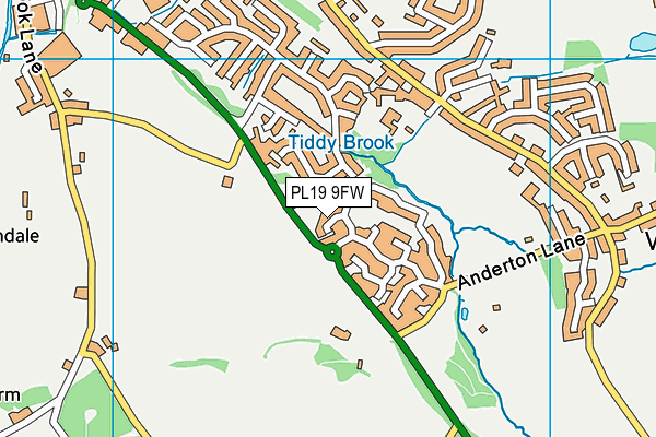 PL19 9FW map - OS VectorMap District (Ordnance Survey)