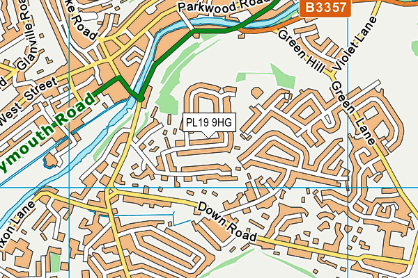 PL19 9HG map - OS VectorMap District (Ordnance Survey)