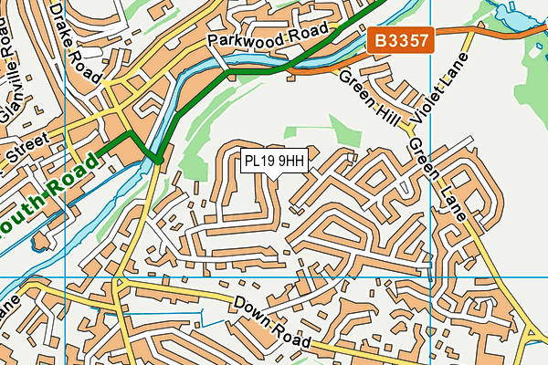 PL19 9HH map - OS VectorMap District (Ordnance Survey)