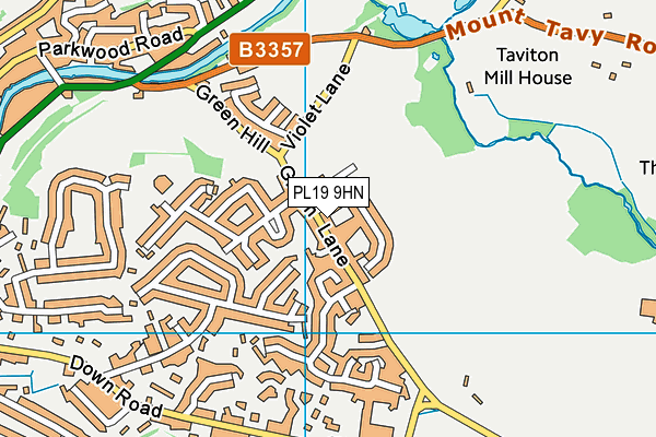 PL19 9HN map - OS VectorMap District (Ordnance Survey)