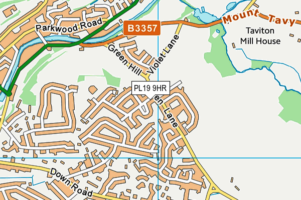 PL19 9HR map - OS VectorMap District (Ordnance Survey)