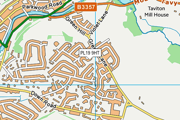 PL19 9HT map - OS VectorMap District (Ordnance Survey)