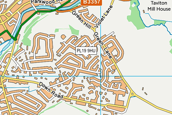 PL19 9HU map - OS VectorMap District (Ordnance Survey)