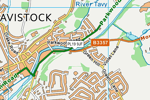 PL19 9JF map - OS VectorMap District (Ordnance Survey)