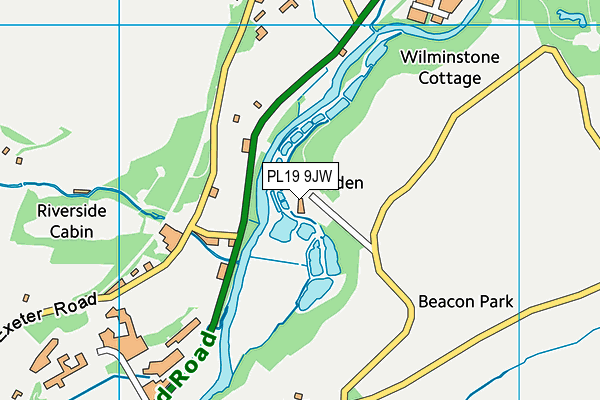 PL19 9JW map - OS VectorMap District (Ordnance Survey)