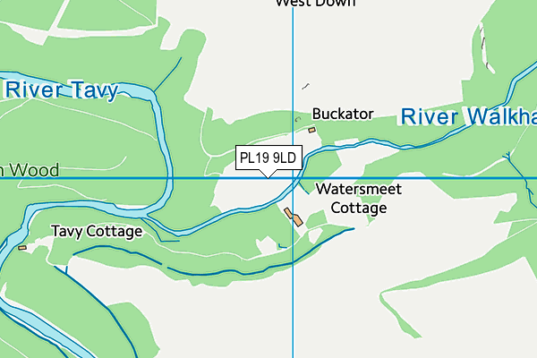 PL19 9LD map - OS VectorMap District (Ordnance Survey)