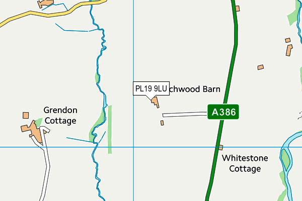 PL19 9LU map - OS VectorMap District (Ordnance Survey)