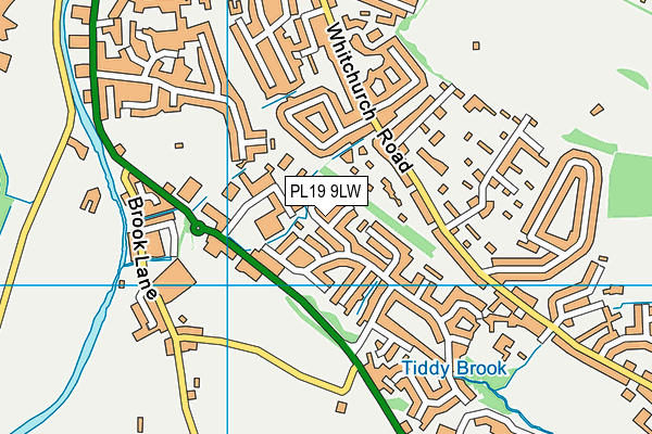 PL19 9LW map - OS VectorMap District (Ordnance Survey)