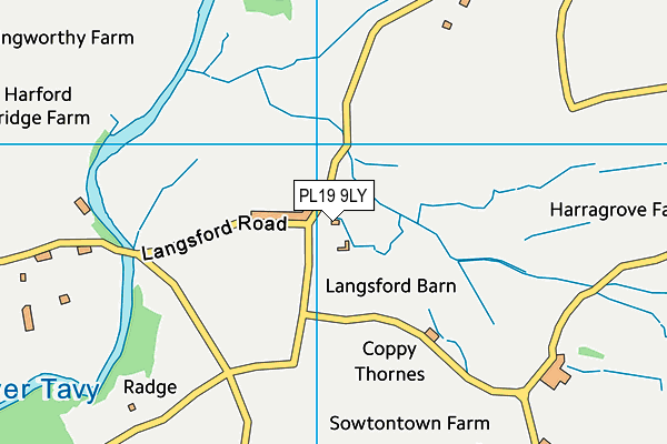 PL19 9LY map - OS VectorMap District (Ordnance Survey)