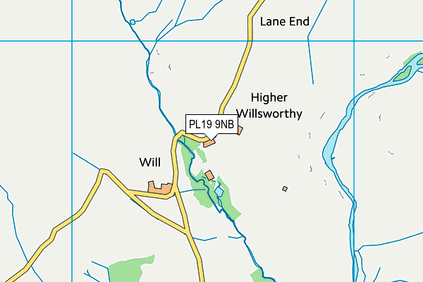 PL19 9NB map - OS VectorMap District (Ordnance Survey)