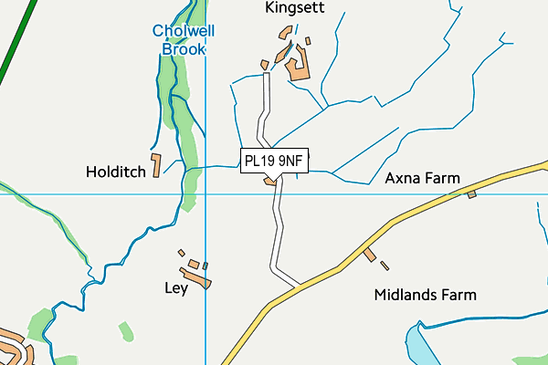 PL19 9NF map - OS VectorMap District (Ordnance Survey)