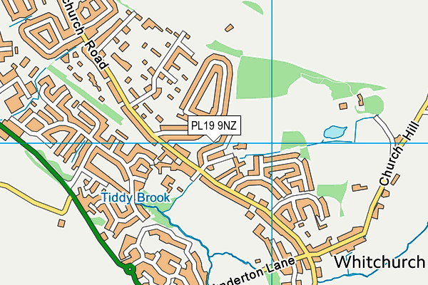 PL19 9NZ map - OS VectorMap District (Ordnance Survey)