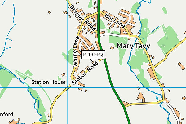 PL19 9PQ map - OS VectorMap District (Ordnance Survey)