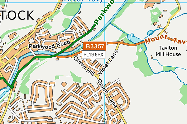 PL19 9PX map - OS VectorMap District (Ordnance Survey)