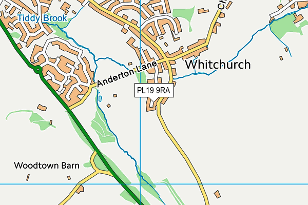 PL19 9RA map - OS VectorMap District (Ordnance Survey)