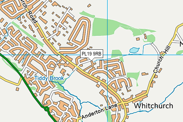 PL19 9RB map - OS VectorMap District (Ordnance Survey)