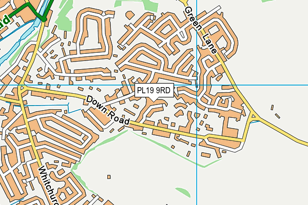 PL19 9RD map - OS VectorMap District (Ordnance Survey)