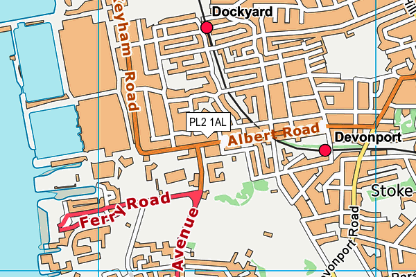 PL2 1AL map - OS VectorMap District (Ordnance Survey)