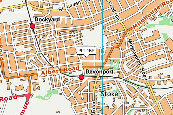 PL2 1BP map - OS VectorMap District (Ordnance Survey)