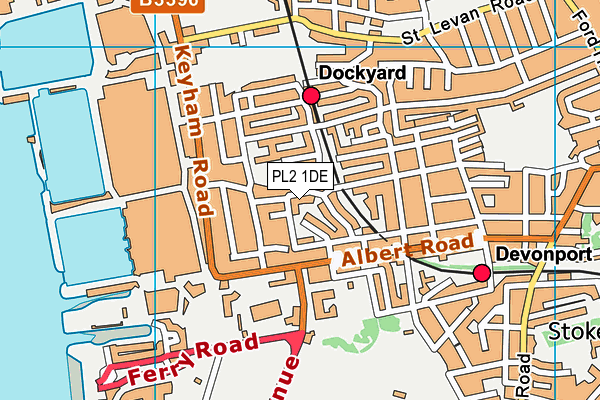 PL2 1DE map - OS VectorMap District (Ordnance Survey)