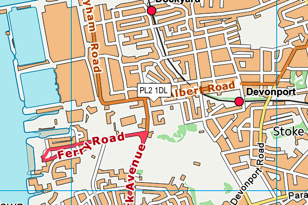 PL2 1DL map - OS VectorMap District (Ordnance Survey)
