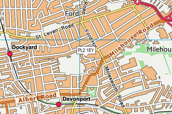 PL2 1EY map - OS VectorMap District (Ordnance Survey)
