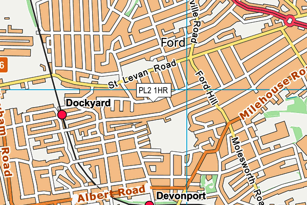 PL2 1HR map - OS VectorMap District (Ordnance Survey)