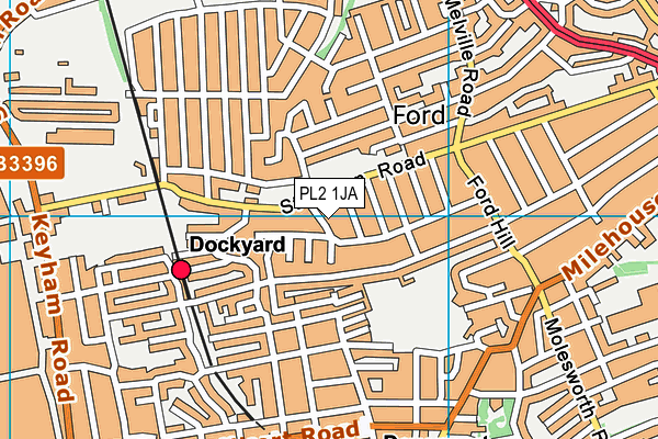 PL2 1JA map - OS VectorMap District (Ordnance Survey)