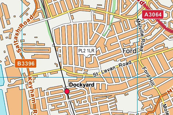 PL2 1LR map - OS VectorMap District (Ordnance Survey)