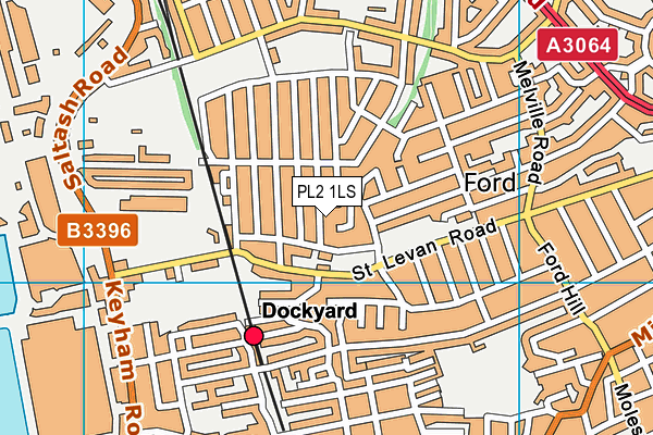 PL2 1LS map - OS VectorMap District (Ordnance Survey)