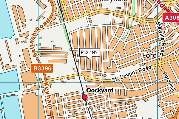 PL2 1NY map - OS VectorMap District (Ordnance Survey)