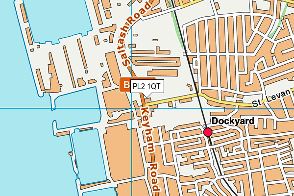 Keyham Sports Ground map (PL2 1QT) - OS VectorMap District (Ordnance Survey)