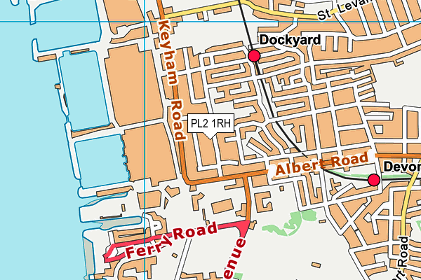 PL2 1RH map - OS VectorMap District (Ordnance Survey)