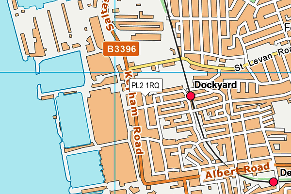 PL2 1RQ map - OS VectorMap District (Ordnance Survey)
