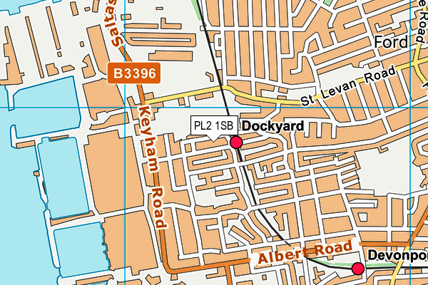 PL2 1SB map - OS VectorMap District (Ordnance Survey)