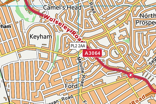 PL2 2AA map - OS VectorMap District (Ordnance Survey)