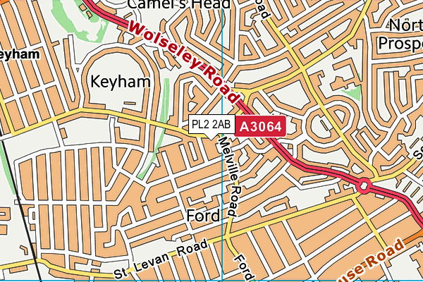 PL2 2AB map - OS VectorMap District (Ordnance Survey)