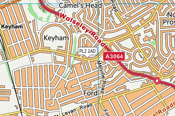 PL2 2AD map - OS VectorMap District (Ordnance Survey)