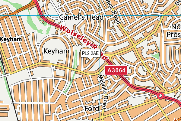 PL2 2AE map - OS VectorMap District (Ordnance Survey)