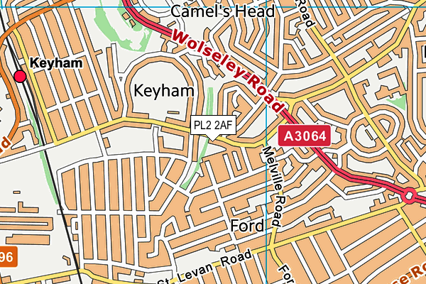 PL2 2AF map - OS VectorMap District (Ordnance Survey)