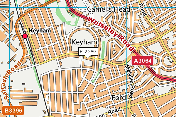 PL2 2AG map - OS VectorMap District (Ordnance Survey)