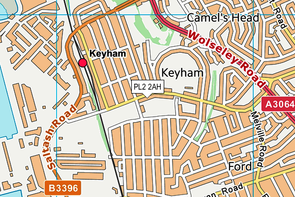 PL2 2AH map - OS VectorMap District (Ordnance Survey)